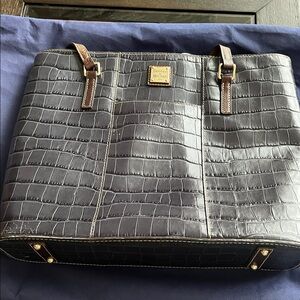 Dooney & Bourke Black Croc-Embossed Tote